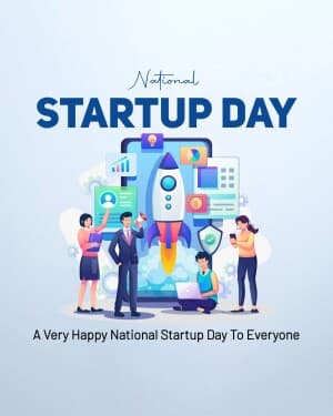 National Startup Day whatsapp status poster