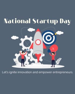 National Startup Day Facebook Poster