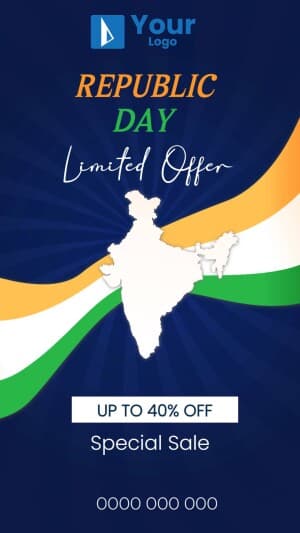 Republic Day Offers marketing poster