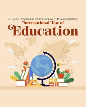International Day of Education event poster