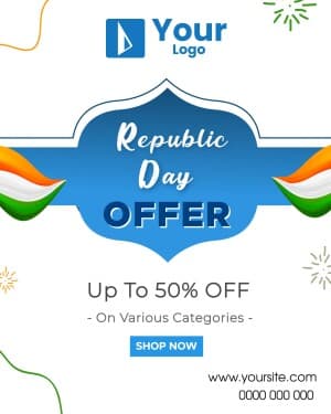 Republic Day Offers facebook template