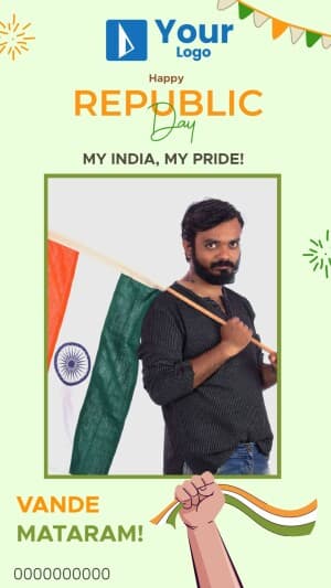 Republic Day Wishes creative template