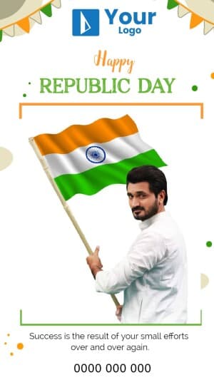 Republic Day Wishes marketing flyer