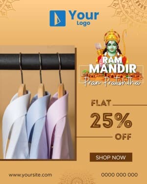 Ram Mandir Offers facebook template