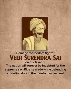 Veer Surendra Sai Jayanti video