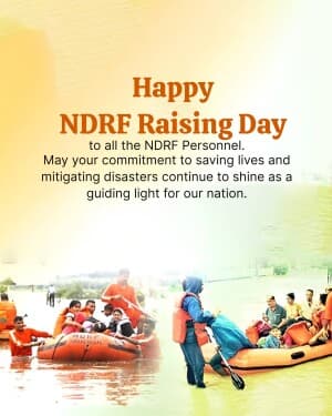 NDRF Raising Day event poster