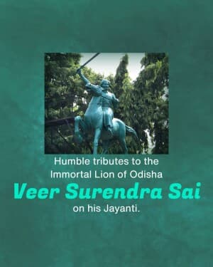 Veer Surendra Sai Jayanti post