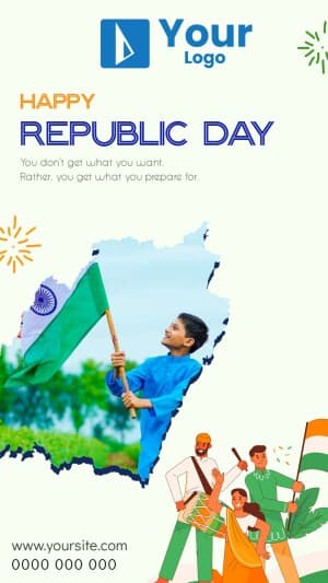 Republic Day Wishes Instagram Post template