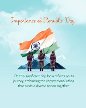 Importance of Republic Day event poster