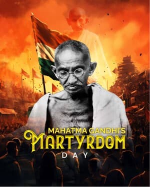 Gandhi’s Martyrdom Day - Exclusive Post event poster