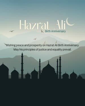 Hazrat Ali Birth Anniversary event poster