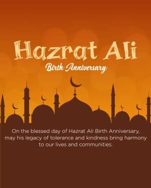 Hazrat Ali Birth Anniversary poster