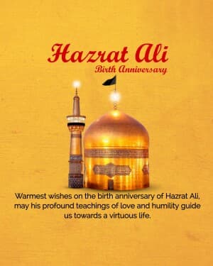 Hazrat Ali Birth Anniversary flyer