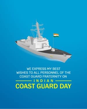 Indian Coast Guard Day illustration