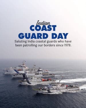 Indian Coast Guard Day graphic