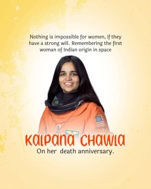 Kalpana Chawla Death Anniversary illustration