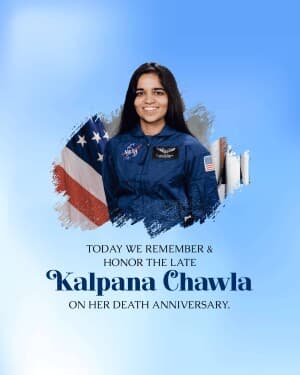 Kalpana Chawla Death Anniversary graphic