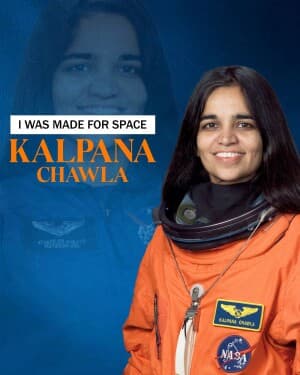 Kalpana Chawla Death Anniversary poster