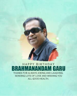 Brahmanandam Birthday illustration