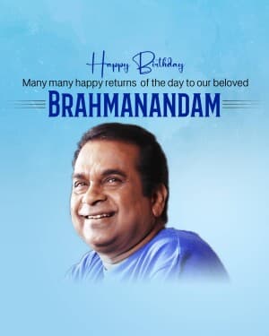 Brahmanandam Birthday poster