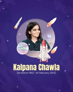 Kalpana Chawla Death Anniversary event poster