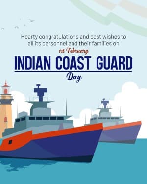 Indian Coast Guard Day poster