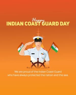 Indian Coast Guard Day event poster