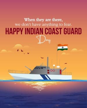 Indian Coast Guard Day flyer
