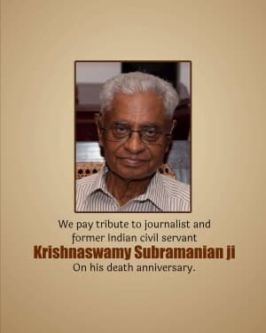 Krishnaswamy Subrahmanyam Punyatithi video