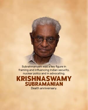 Krishnaswamy Subrahmanyam Punyatithi image