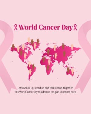 World Cancer Day whatsapp status poster