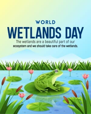 World Wetlands day banner