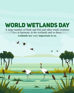 World Wetlands day flyer