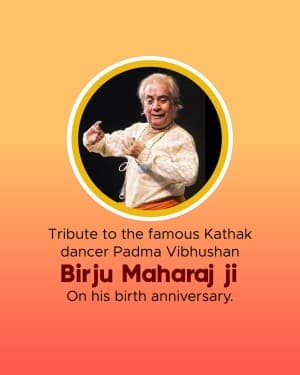 Birju Maharaj Jayanti banner