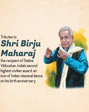 Birju Maharaj Jayanti poster