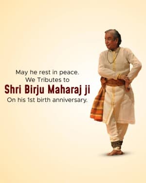 Birju Maharaj Jayanti event poster