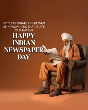 Indian Newspaper Day flyer