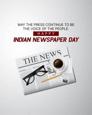 Indian Newspaper Day event poster