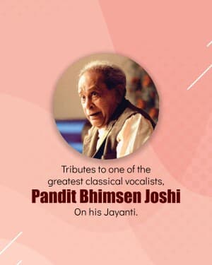 Bhimsen Joshi Jayanti graphic