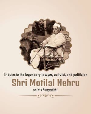 Motilal Nehru Punyatithi graphic