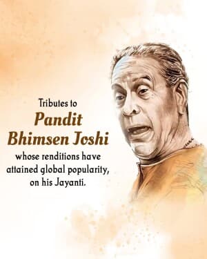 Bhimsen Joshi Jayanti banner