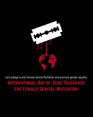 International Day of Zero Tolerance for Female Genital Mutilation flyer