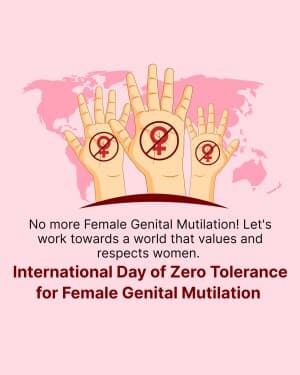 International Day of Zero Tolerance for Female Genital Mutilation poster