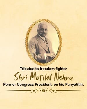 Motilal Nehru Punyatithi flyer