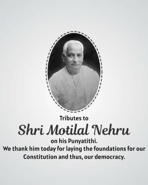 Motilal Nehru Punyatithi poster