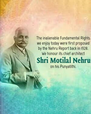 Motilal Nehru Punyatithi post