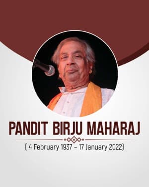 Birju Maharaj Jayanti illustration