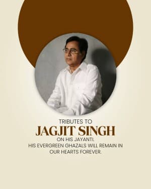 Jagjit Singh Janmjayanti poster