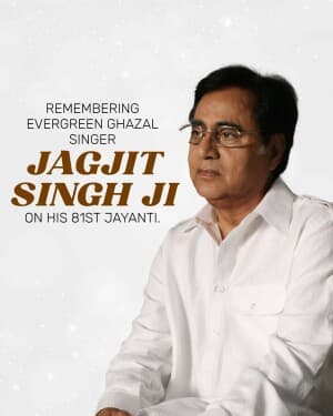 Jagjit Singh Janmjayanti post