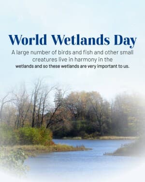 World Wetlands day poster